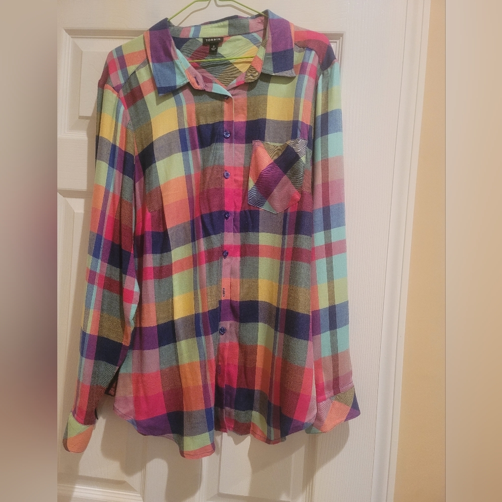 Plaid flannel shirt